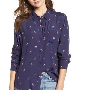 Rails kate navy cherry button down